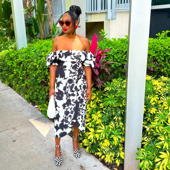 Christopher John Rogers Dresses Christopher John Rodgers X Target Black And White Floral